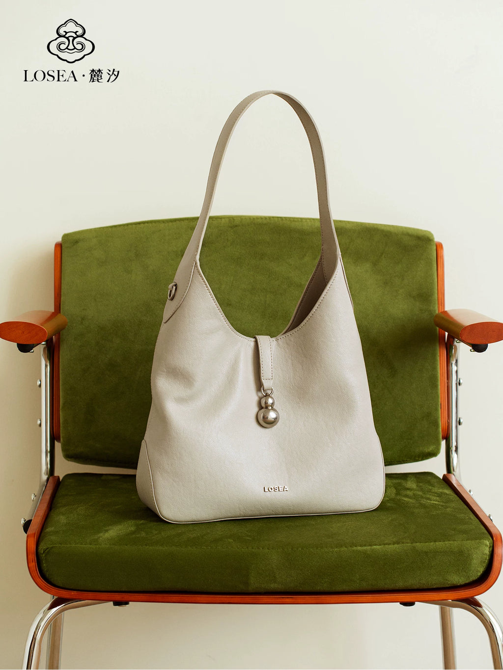 LOSEA Leather Gourd Large Capacity Shoulder Bag
