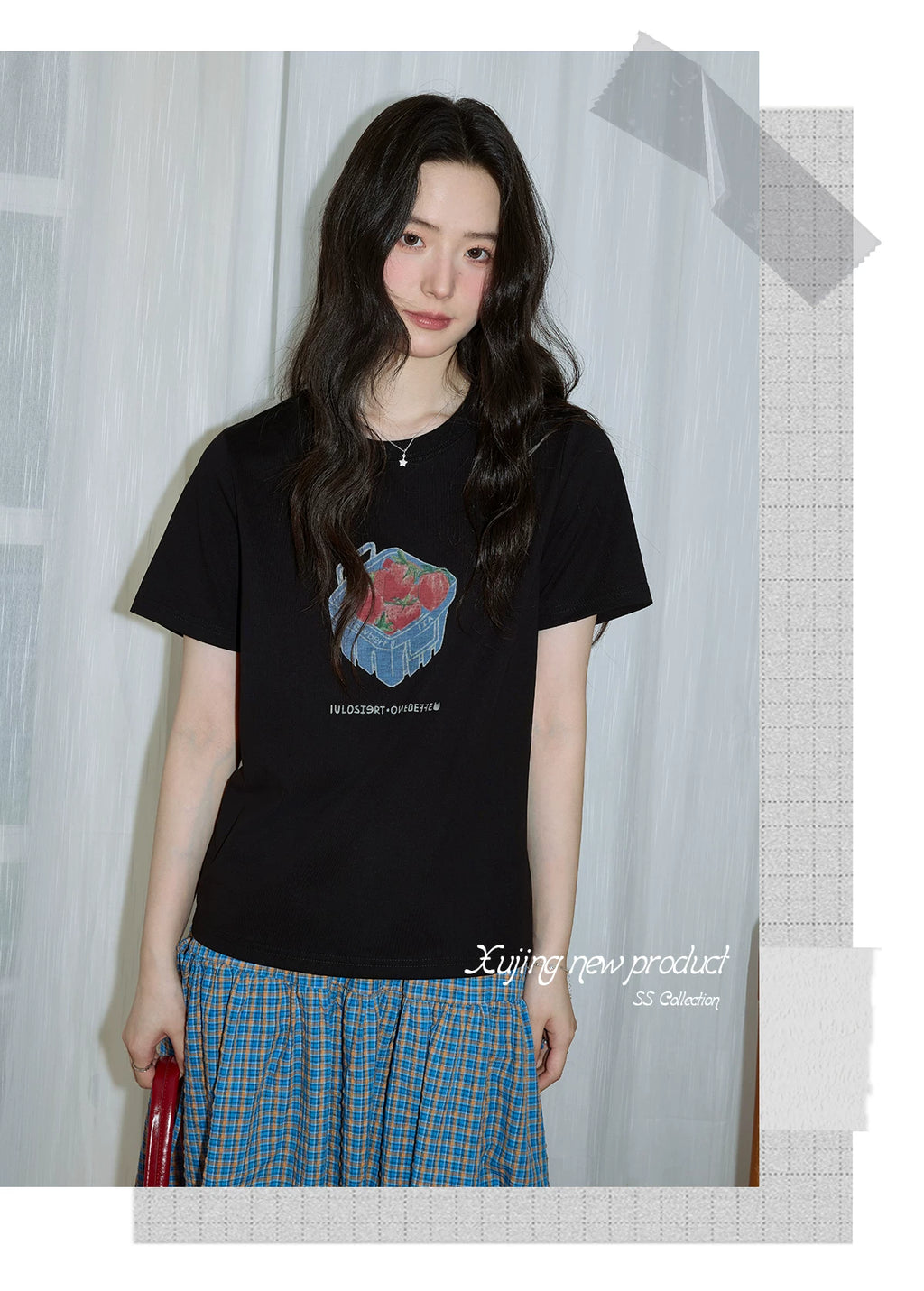 XUJING Front Shoulder Loose and Thin Tee