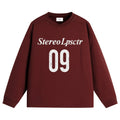 Loopsoon Collar Design Front Chest Digital Print Sweater