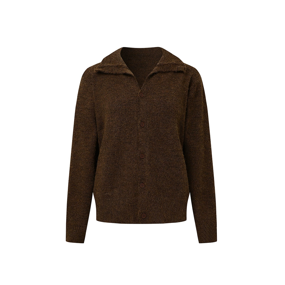 DIMC Stand-up Neck Knitted Cardigan Jacket