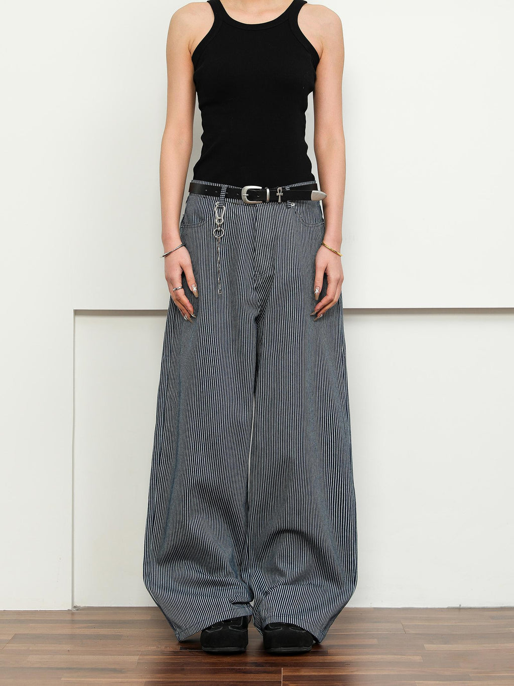FLYOFF lazy relaxed striped Pants