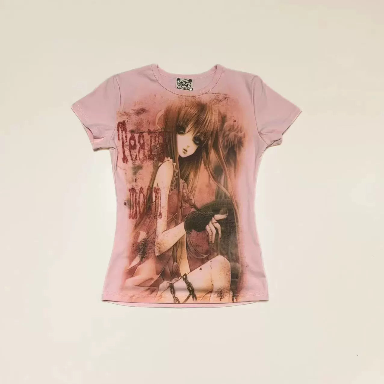 WEBBAR Two Dimensional Emotional Sense Atmosphere Shoulder Tee