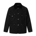 11KN Retro Wick Lapel Three-dimensional Canvas Jacket