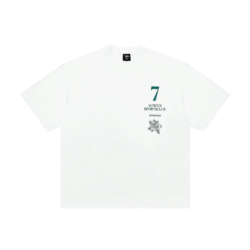 Achock High Street Niche Crew Neck Loose Casual Tee
