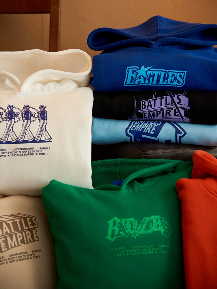 Battles Versatile Loose Fleece Hooded Sweater