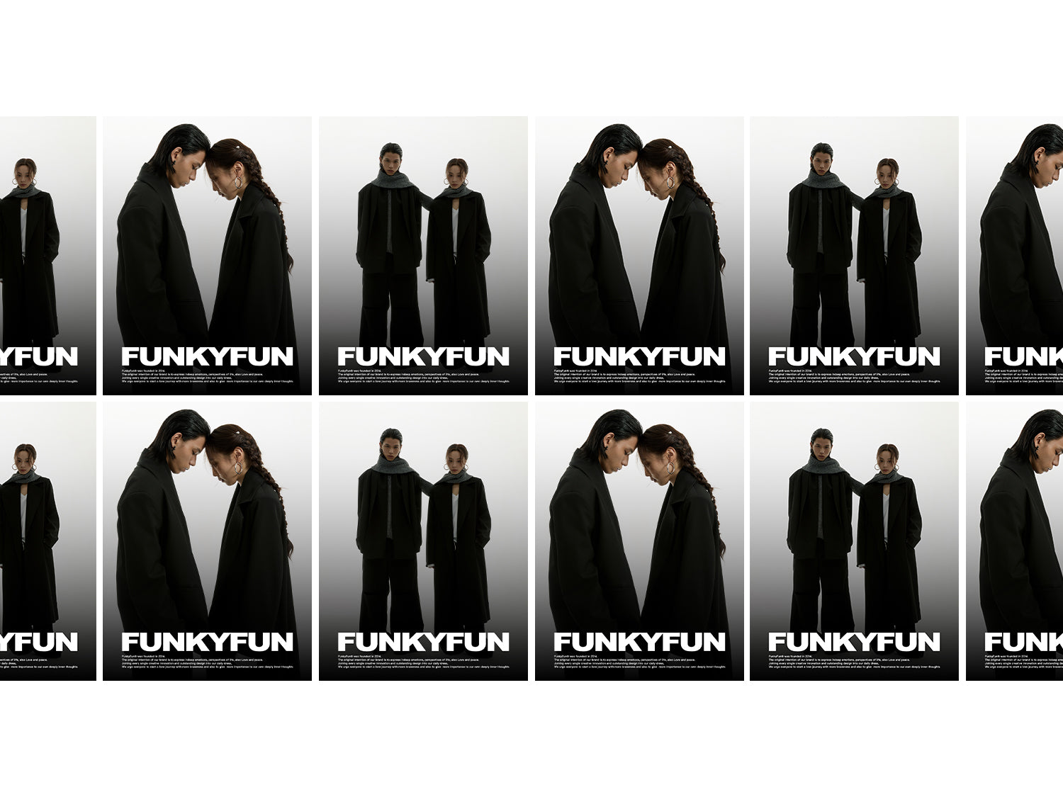 FUNKYFUN  Irregular Ripped Straight Loose Jeans