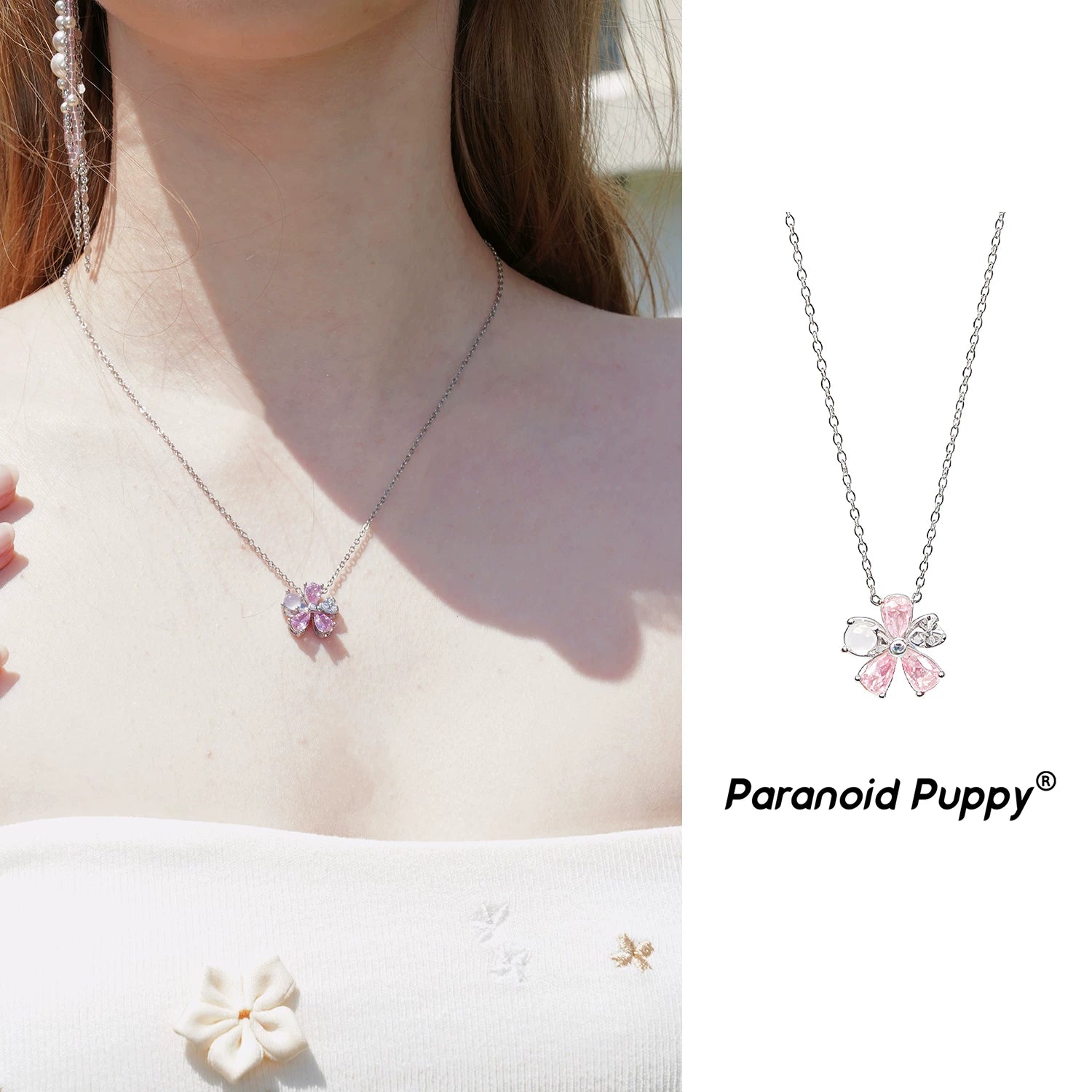 PP Cherry Blossom Multi-layer Broken Necklace