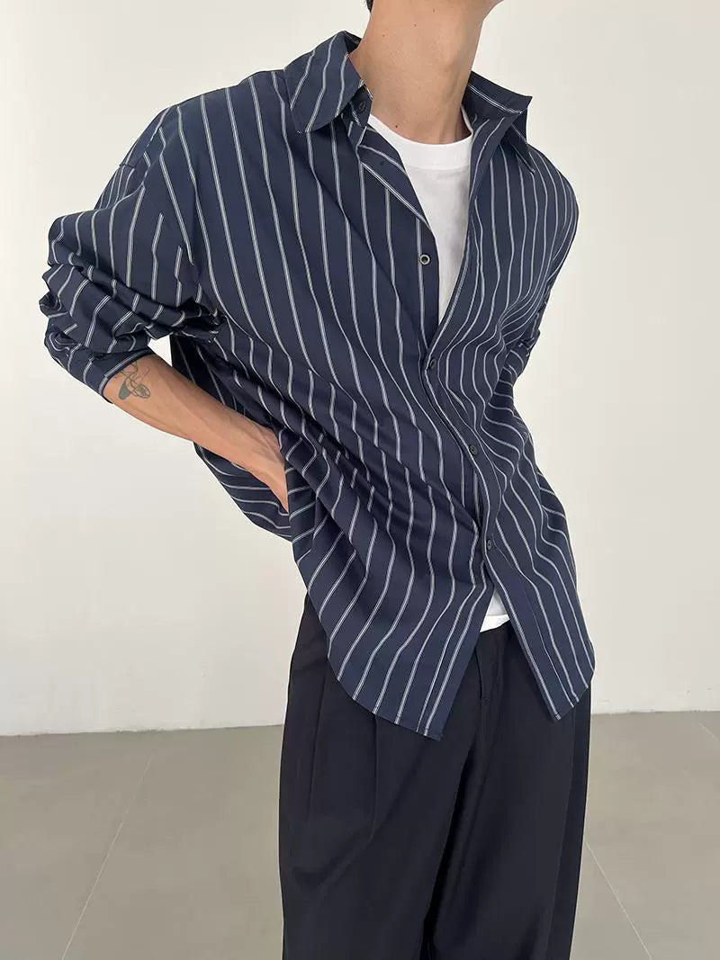 COLN Lazy Atmosphere Striped Shirt