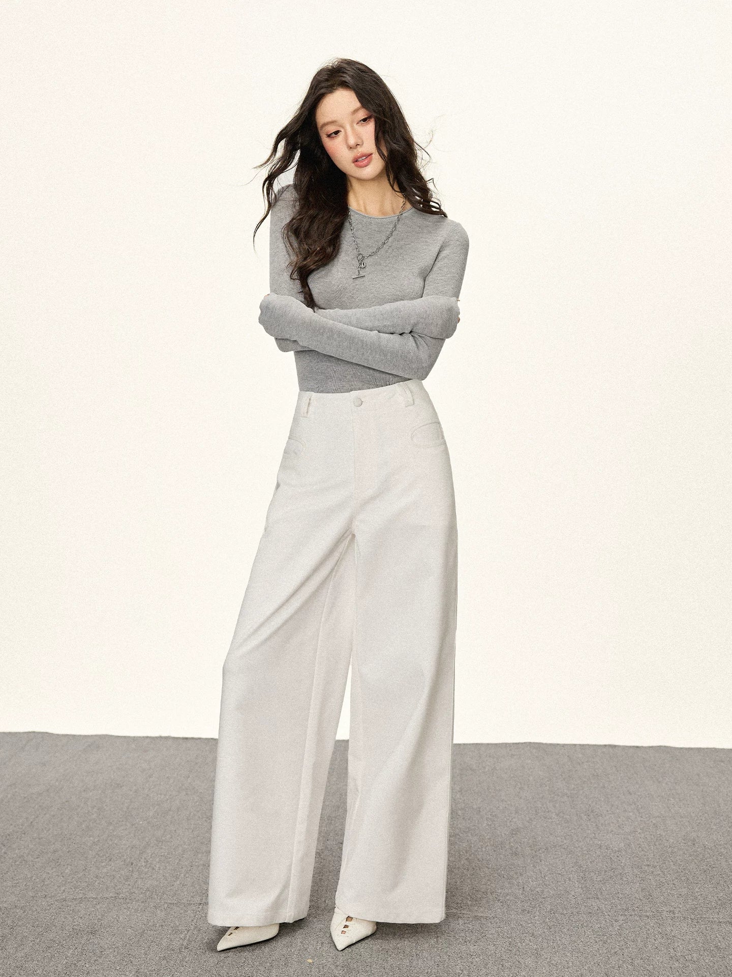 Cherry Melody High Waist Loose Straight Versatile Jeans