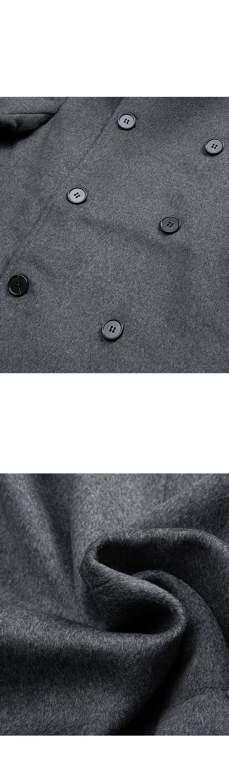 COLN Split-ended Single-breasted Wool Coat