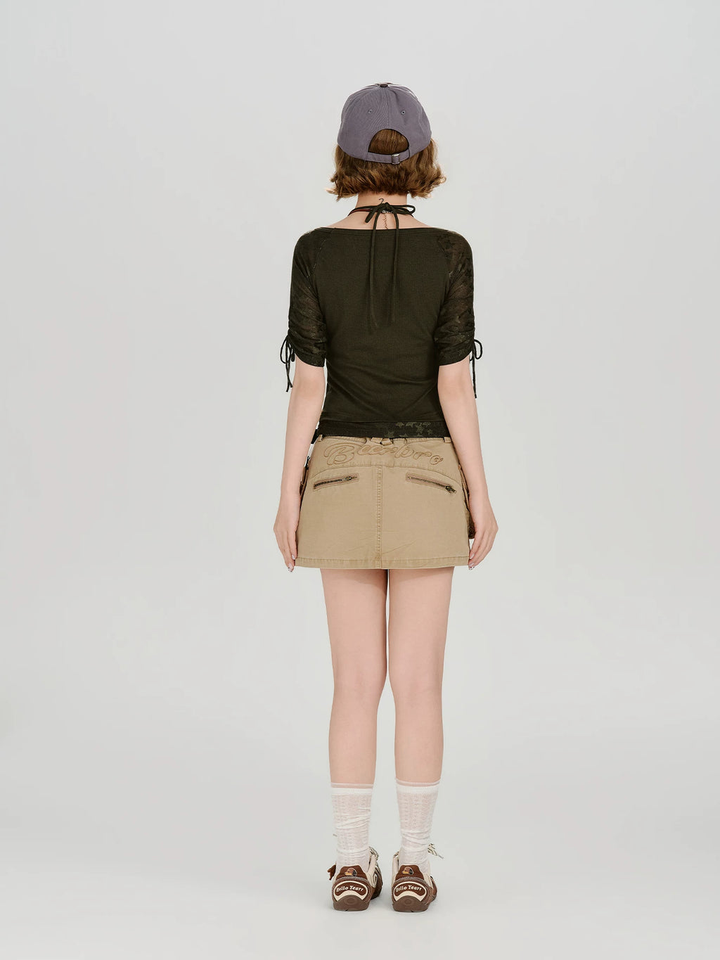 Girlyhalo Vintage Splicing Slim Tee