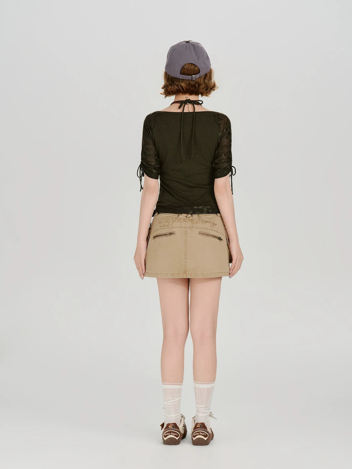 Girlyhalo Vintage Splicing Slim Tee