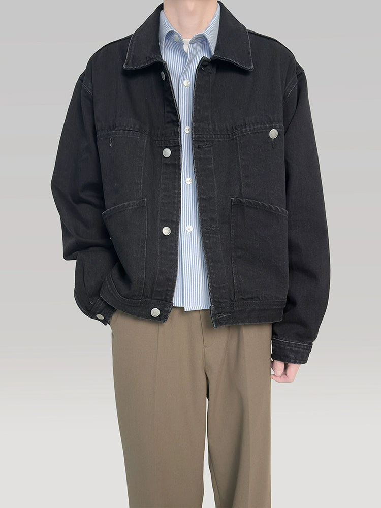 PLUS NO LOGO Washed Old Denim Jacket