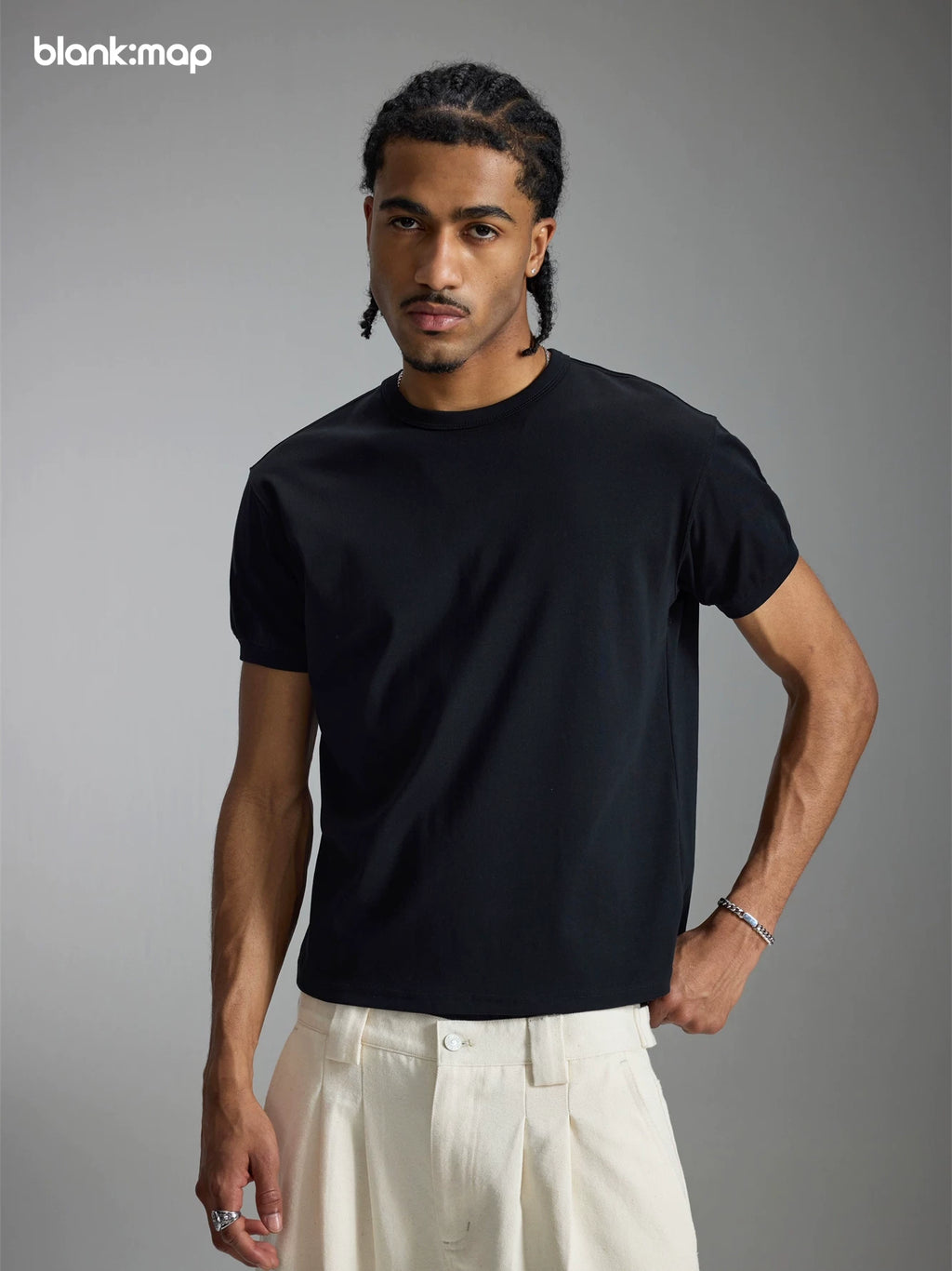 Blank Map Slim Casual Sports Tee
