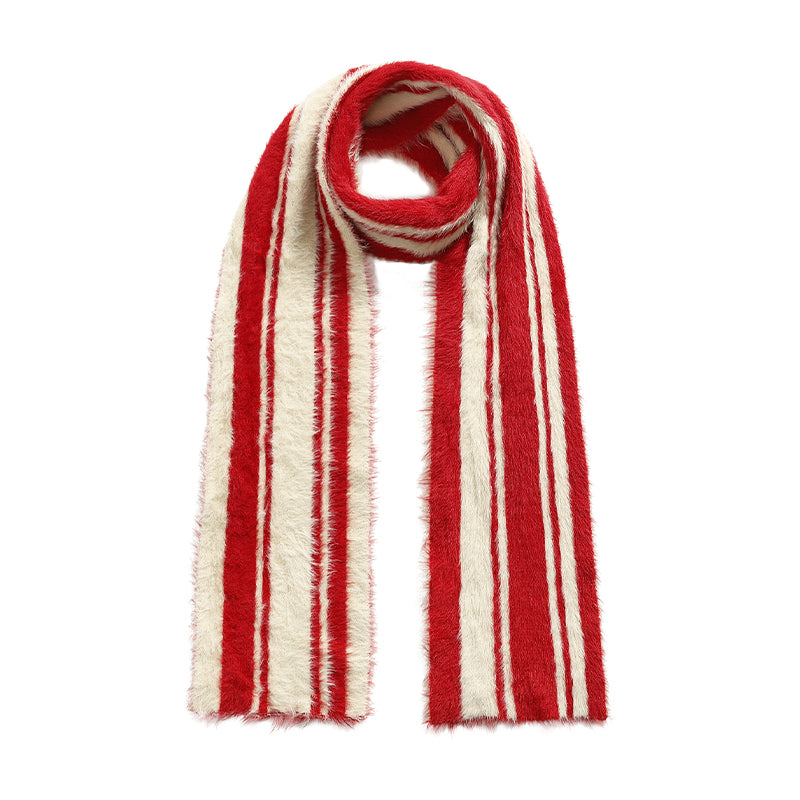 FUNKYFUN Fashionable Versatile Narrow Version Contrasting Long Scarf