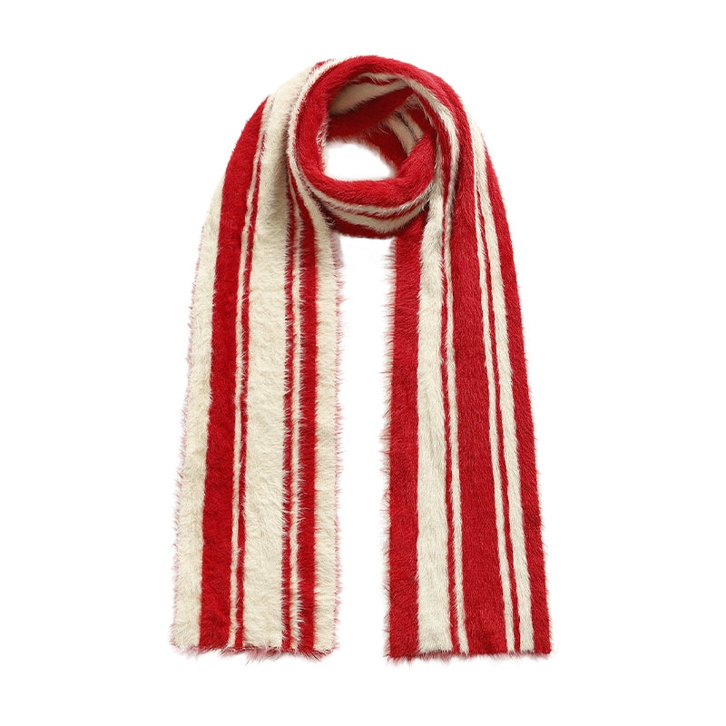 FUNKYFUN Fashionable Versatile Narrow Version Contrasting Long Scarf