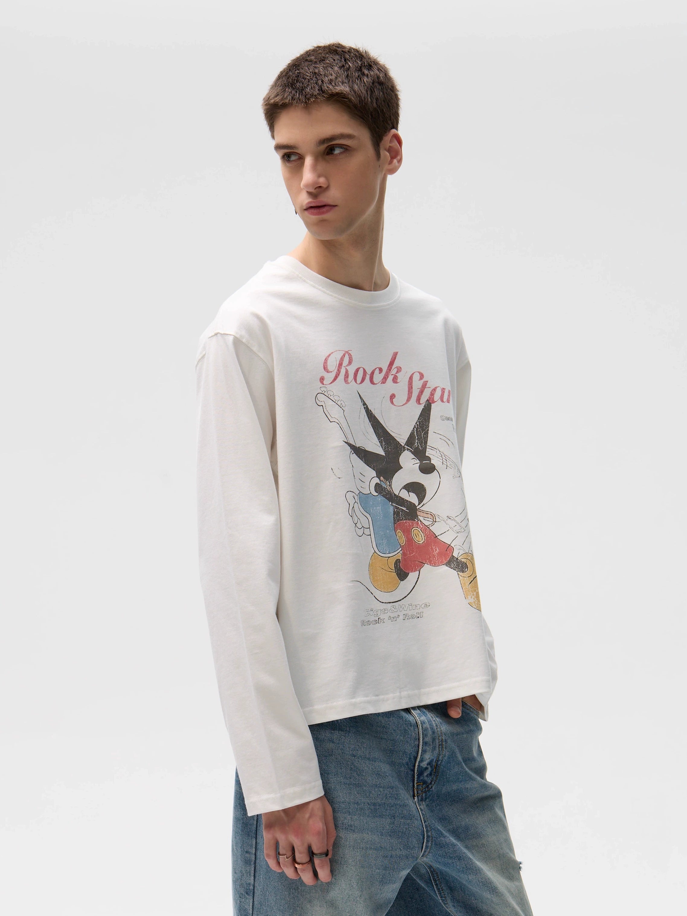 CENSMADE Mickey Old Print Long Sleeve