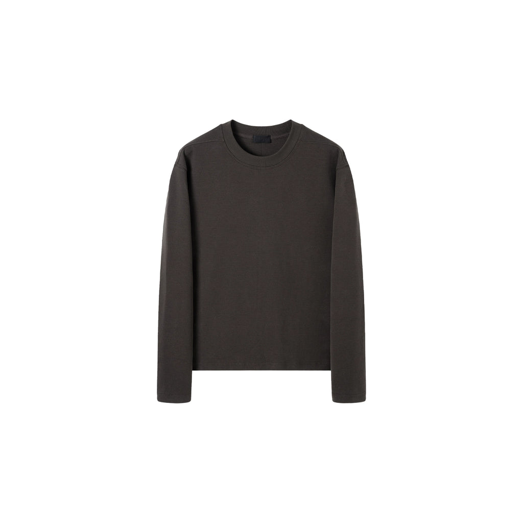 PLUS NO LOGO Warm and Thickened Double-sided Abraded Long Sleeves