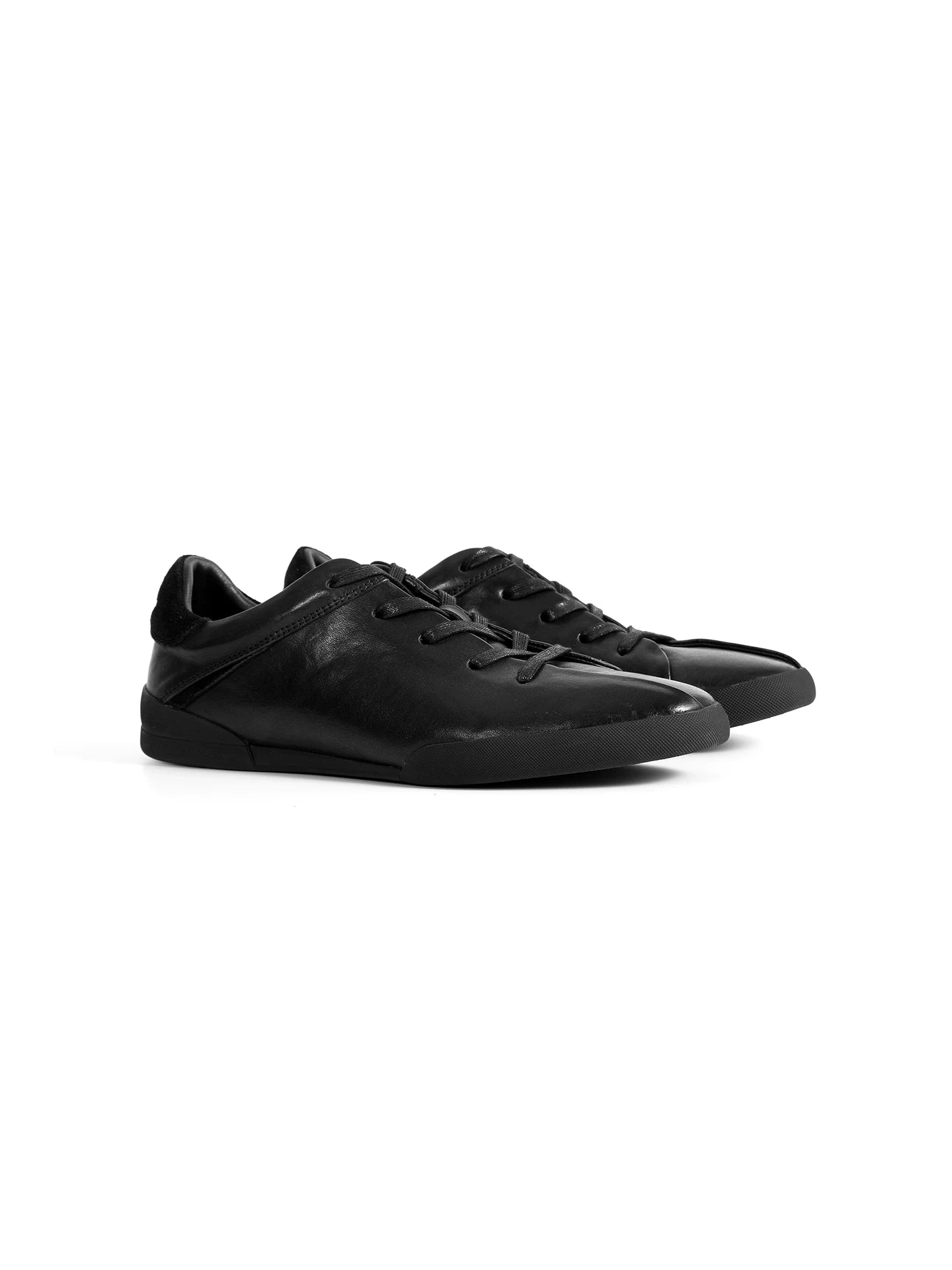 Slight Vogue Pleated Cut Flat Casual Leather Shoes