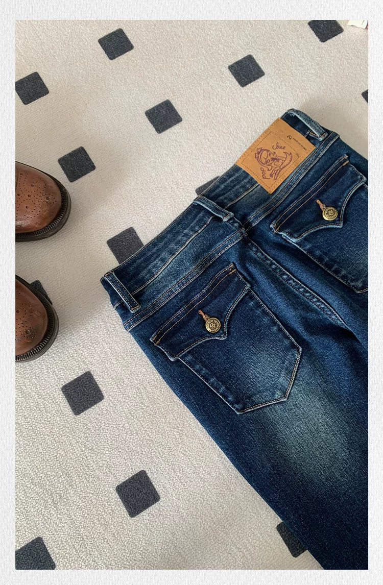 Popchee Slim Mid-rise Jeans
