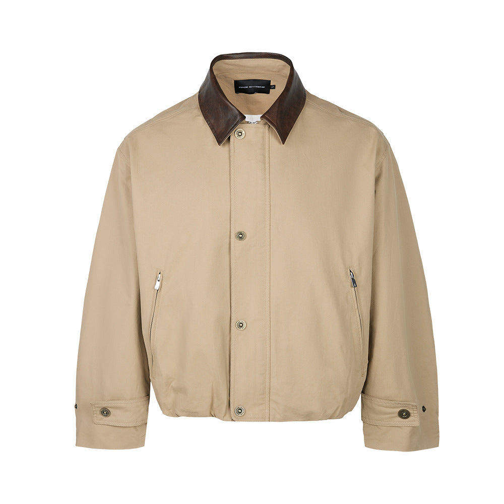 EME Vintage Leather Loose Jacket