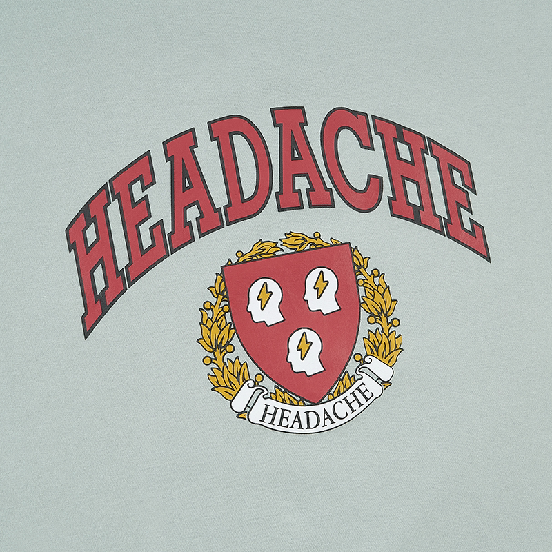 HEADACHE Simple Logo Pattern Print Casual Tee