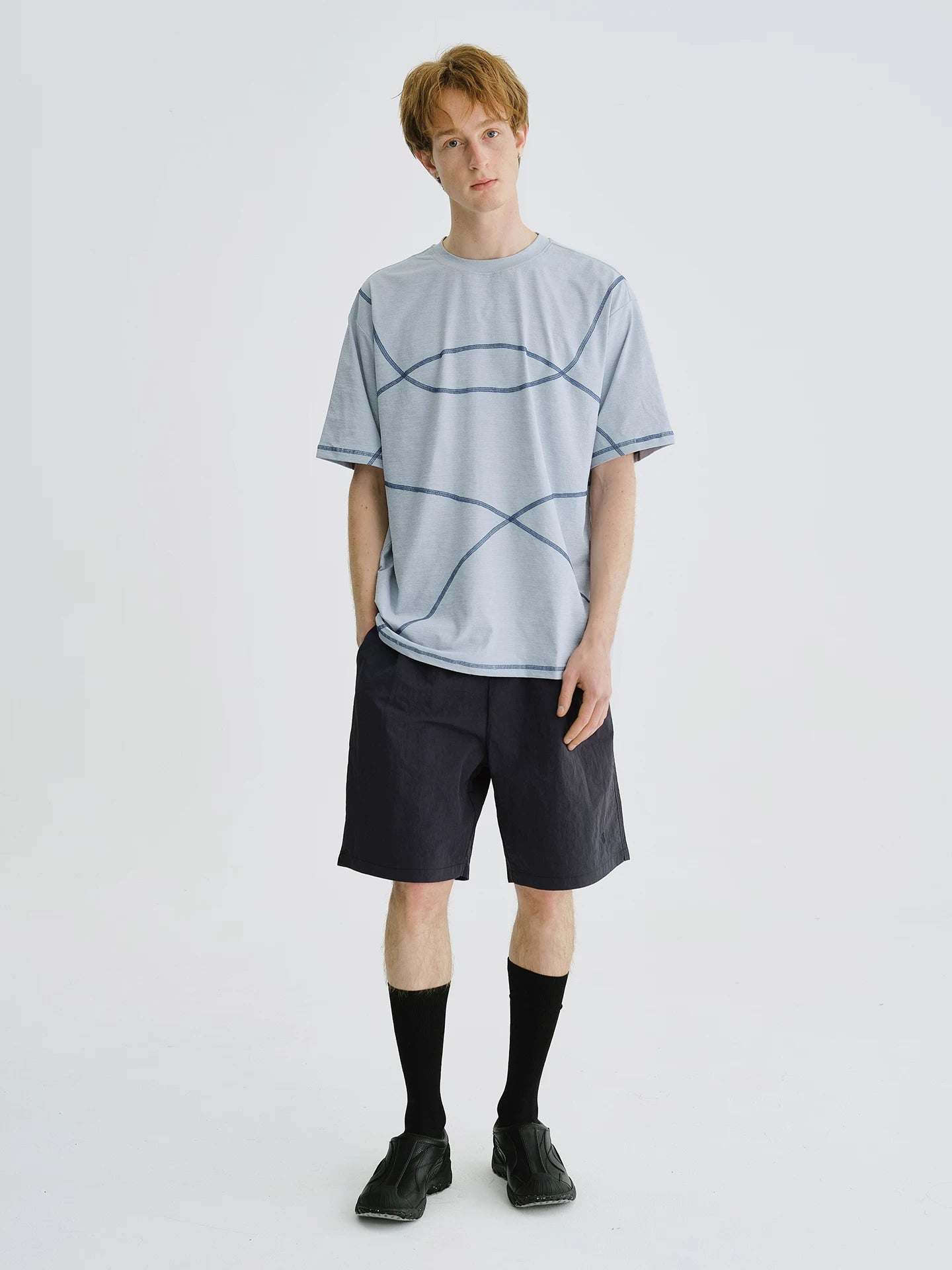 LIVINGTOWN Contrast Color Casual Loose Versatile Tee