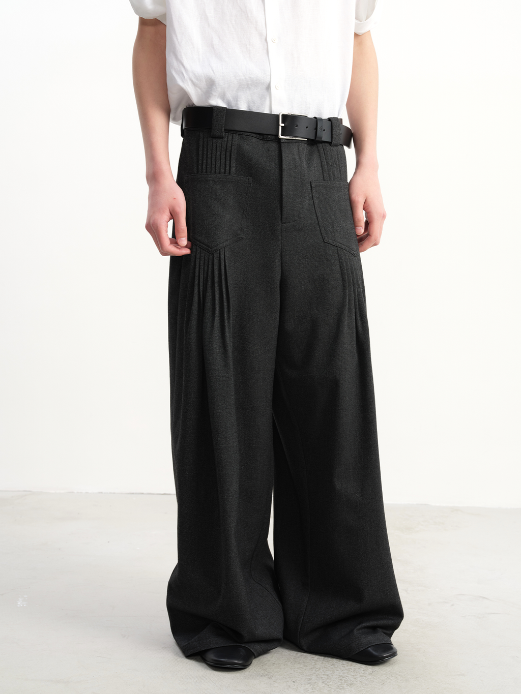 JCAESAR Pleated Straight Micro-wide Casual Pants