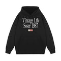 SOSER Vintage Alphabet Fleece Hooded Sweater