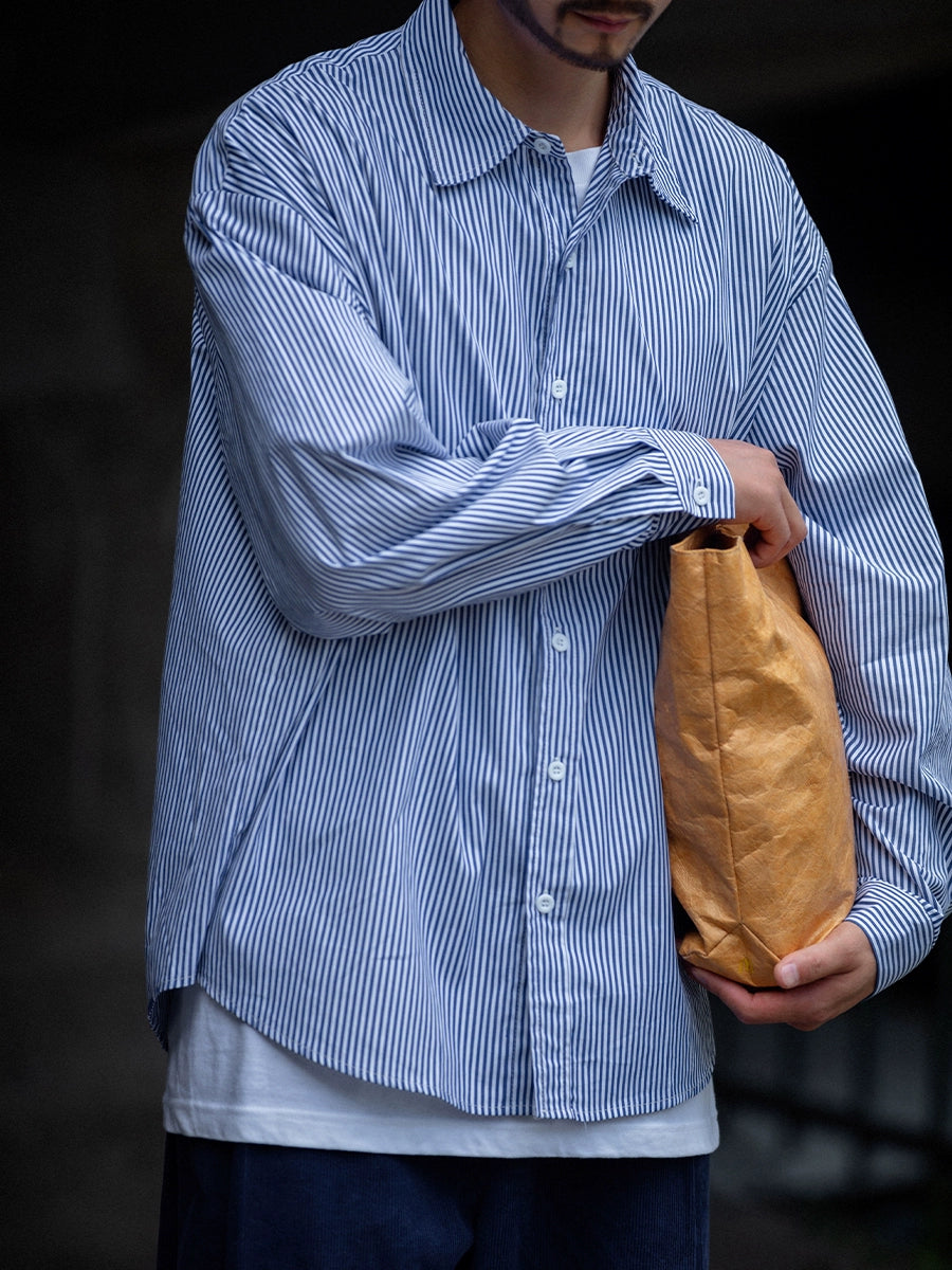 NOEARS Vintage Vertical Stripe Long Sleeve Shirt