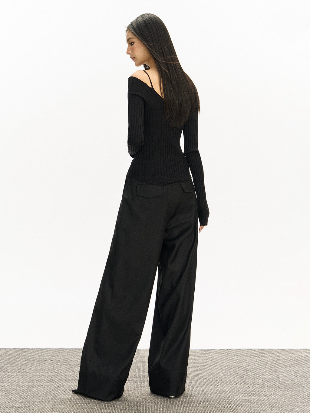 Ariseism Vintage Loose Wide Leg Suit Casual Pants