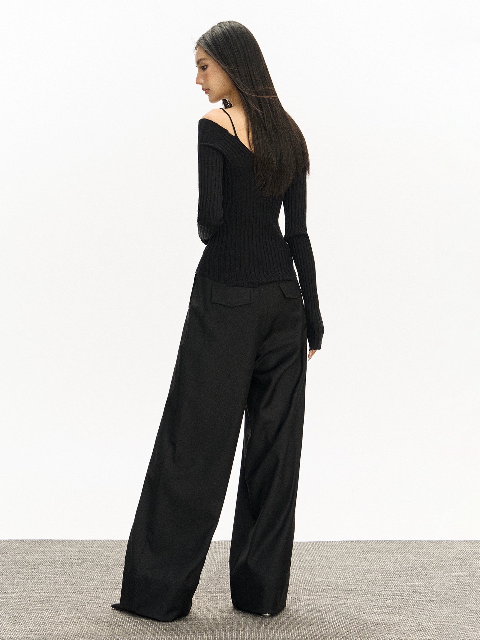 Ariseism Vintage Loose Wide Leg Suit Casual Pants