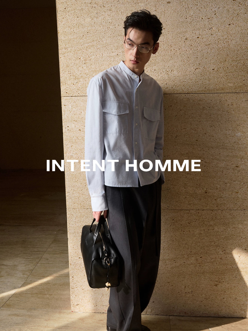 INTENT Henry Shirt Striped Shirt