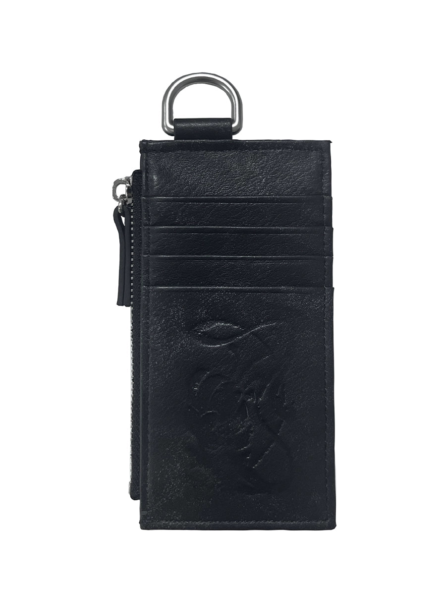 JCAESAR Iris Flower Old Embroidery Card Bag