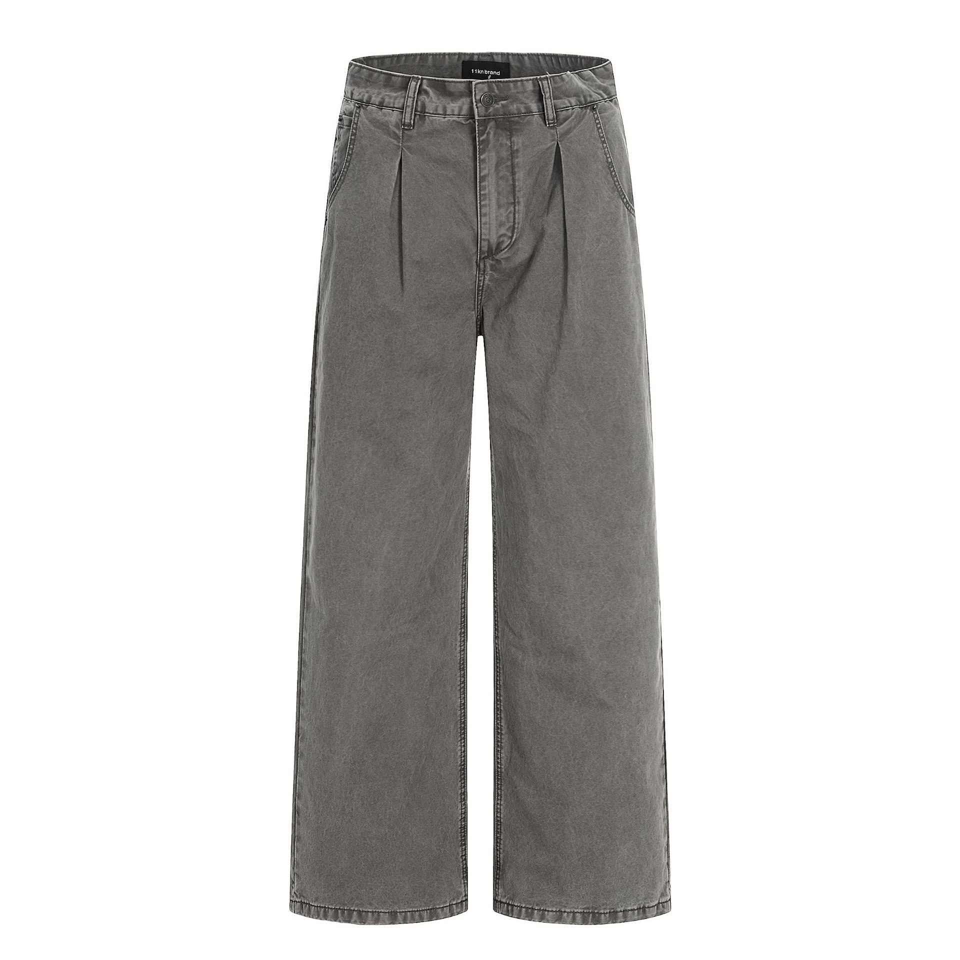 11KN Complex Simple and Versatile Three-dimensional Denim Casual Pants