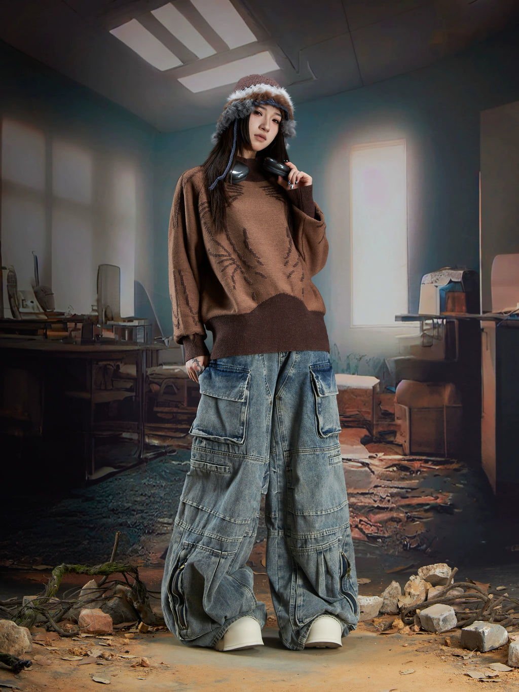 NOMANIAI High Elastic Anti-wrinkle Sweater Knitted Sweater