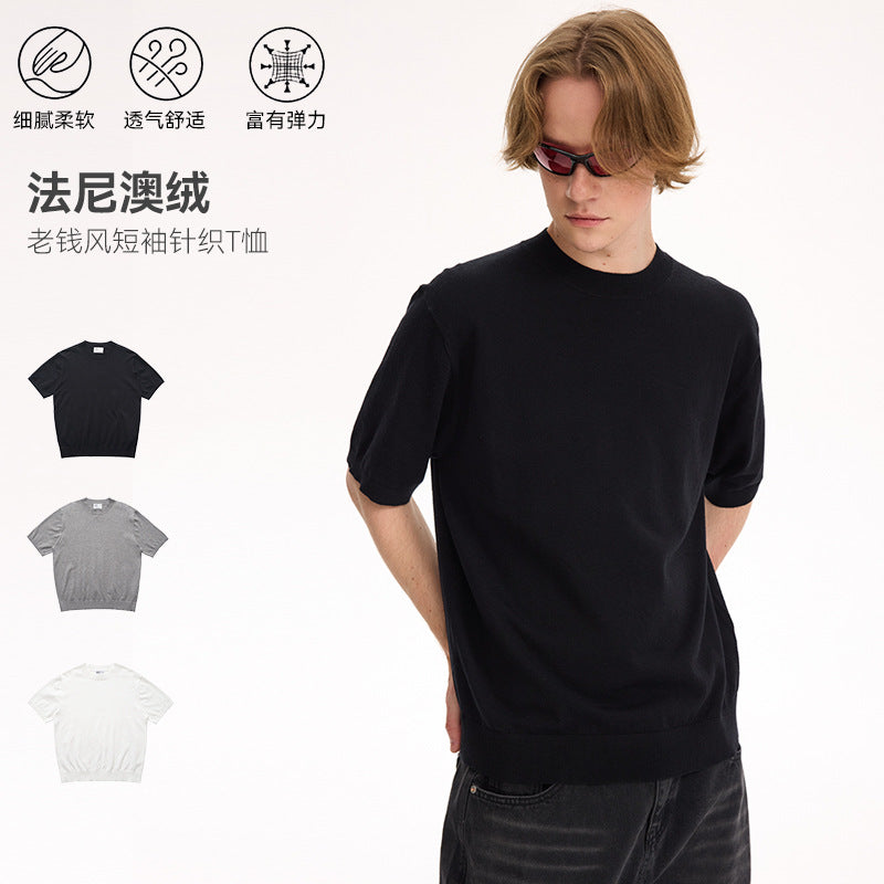 UNF Old Money Fengfani Australian Velvet Knitted Tee