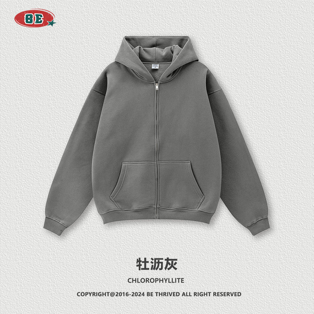 BE Men's Autumn Heavy Zipper Hoodie