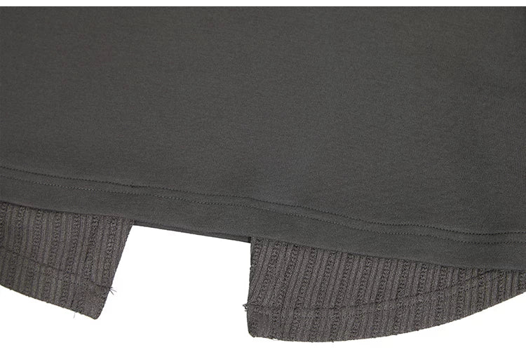 JIKOO Asymmetric Lapel Printed Tee