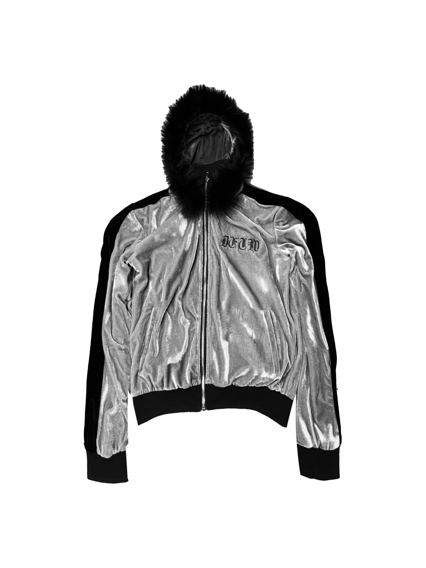 DETW Vintage Zip Hooded Removable Slack Sweater Jacket