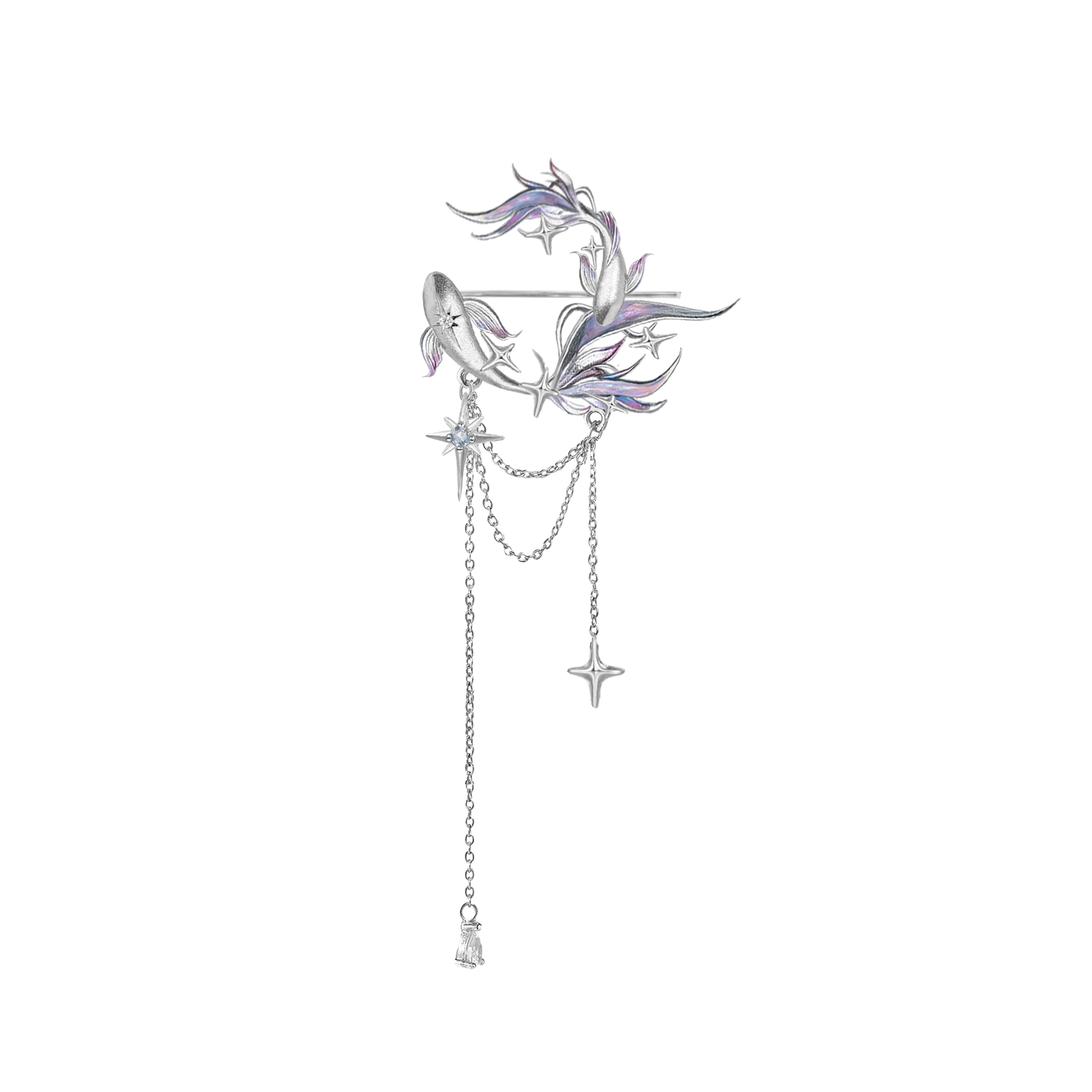 MASW Romantic Fringed Brooch