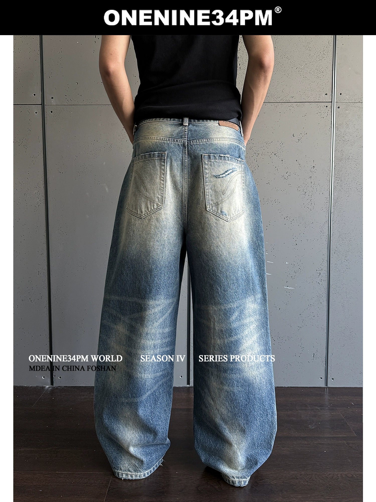 ONENINE34PM Cut Straight Jeans
