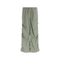 FUNKYFUN Inverted Pleated Straight Casual Trench Coat Pants