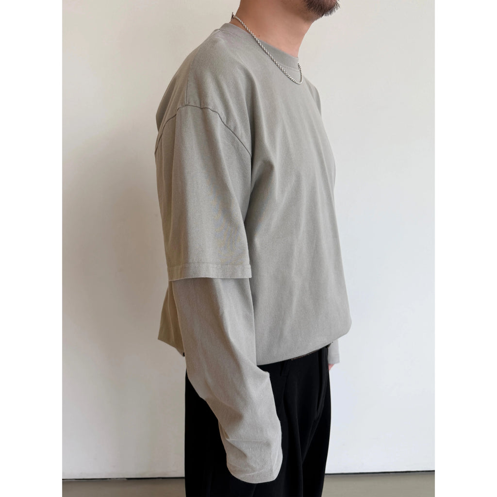 Anniehall Slack Fake Two Piece Casual Long Sleeve