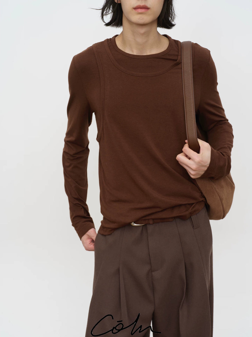 COLN Casual Versatile Bottom Long Sleeve
