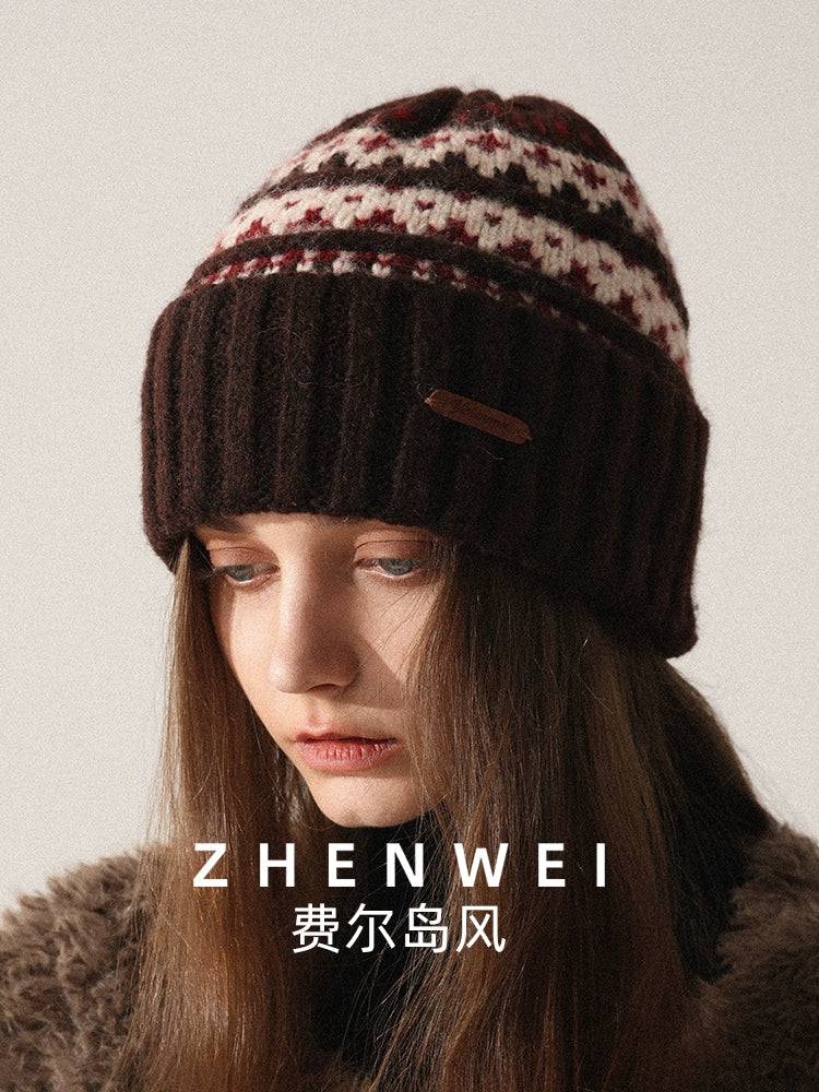ZHENWEI Big Head Circumference Thick Knitted Hat