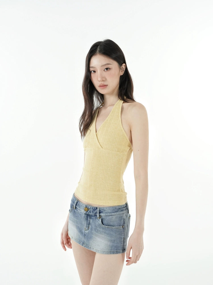 Jim Kennet Vintage Low Waist Stretch Denim Shorts