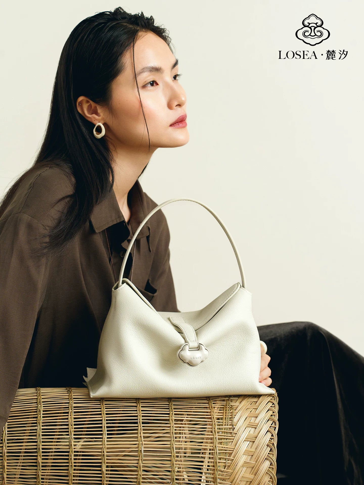 LOSEA First-layer Cowhide Shoulder Bag