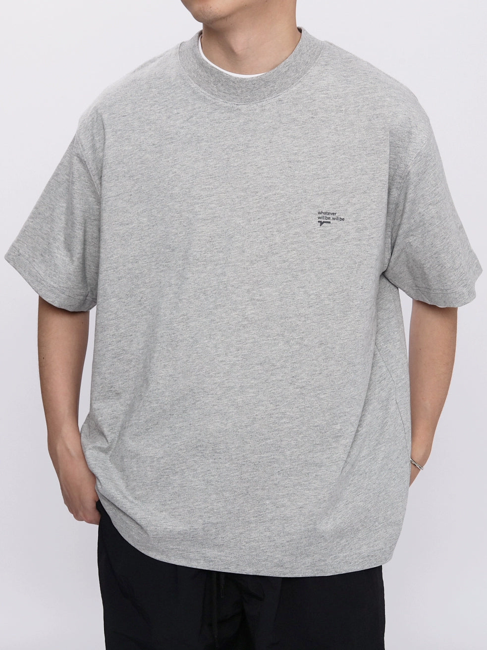 AWT Casual Versatile Crew Neck Printed Loose Tee