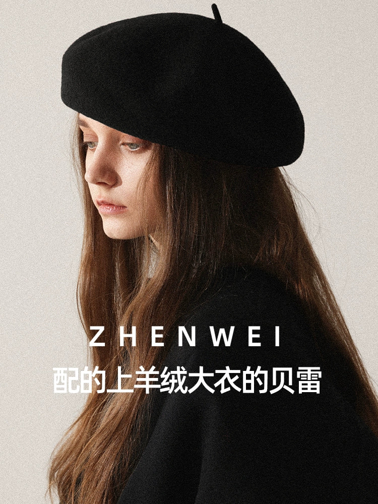 ZHENWEI Premium Full Wool Beret